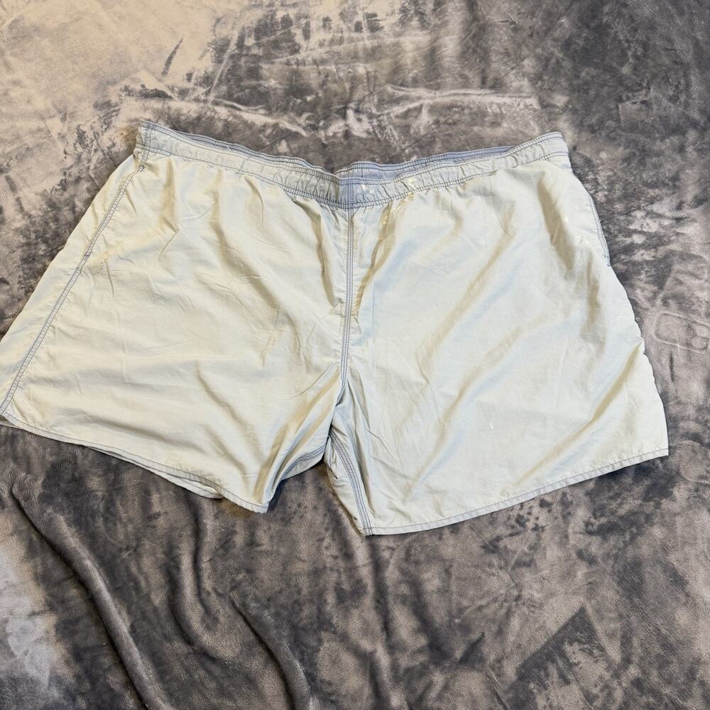 Islander Men Swim Trunks Shorts Sz 4X Grey Nylon Mesh Distressed Stains Summer